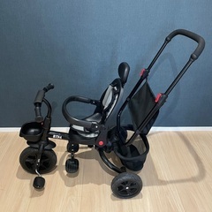 子供用三輪車　折りたたみ　かじとり　手押し棒　 おしゃれ　4in1　 BTM 1歳 2歳　3歳 自転車 おもちゃ 乗用玩具 幼児用 キッズバイクの画像
