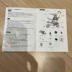 子供用三輪車　折りたたみ　かじとり　手押し棒　 おしゃれ　4in1　 BTM 1歳 2歳　3歳 自転車 おもちゃ 乗用玩具 幼児用 キッズバイクの画像