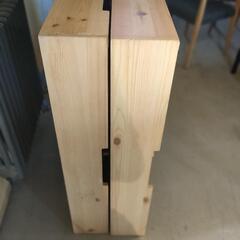 無印良品　パイン材ベッド下収納2個セットでの画像