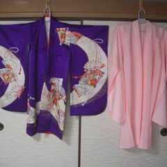 子供　女児　七五三詣り　着物セット　お宮参りの祝い着と七つ詣りセット