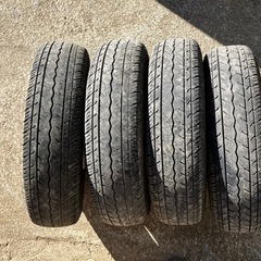 145R12 6PR  ホイール　ホイールキャップ付き　4本