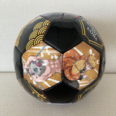 【鬼滅の刃】　サッカーボール2　ブラック　ボールネット付きの画像