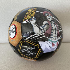 【鬼滅の刃】　サッカーボール2　ブラック　ボールネット付きの画像