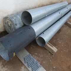 無線用【重荷重】鋼管柱　NAスーパーポール　HK-15　11.8ｍ　地上高9.760ｍ　根枷２個付きの画像
