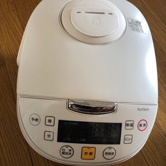 コーナン オリジナル PortTech 5.5合炊き マイコン炊飯器 ホワイト PJD-M550（W）の画像