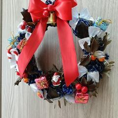 ハンドメイド、クリスマスリースの画像