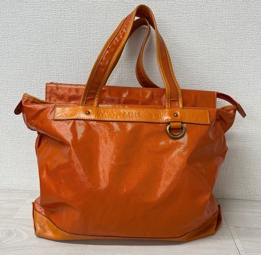 【中古品】F.CLIO エフクリオ　コーティング加工 レザー セミショルダー トートバッグ