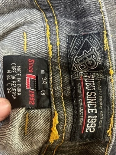 最終値下げ！！！レア品90' s  W34L34 FUFUダメージパンツ