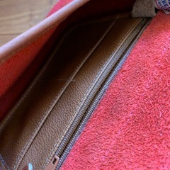 【Dooney & Bourke】赤レザーショルダーバッグの画像