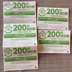 チヨダグループ　靴店　200円割引券　5枚