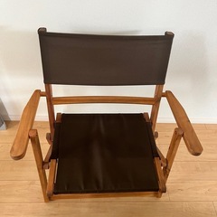 値下げしました！木製 ローチェア ブラウンの画像