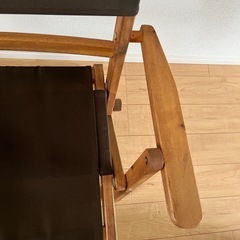 値下げしました！木製 ローチェア ブラウンの画像
