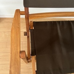 値下げしました！木製 ローチェア ブラウンの画像