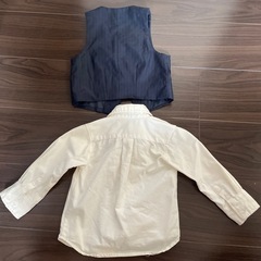 子供　ワイシャツ&ベスト　80㎝の画像