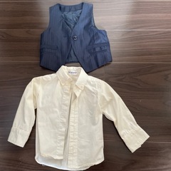 子供　ワイシャツ&ベスト　80㎝の画像