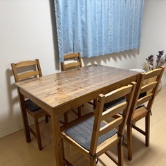引取限定】 ダイニングテーブルセット IKEA JOKKMOKK ヨックモック