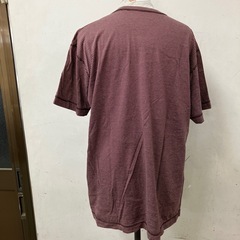 ロ2409-163 Papas マルチボーダーTシャツ レッド サイズ:M  ほつれ有りの画像