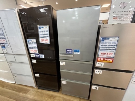 【6か月保証】AQUAの４ドア冷蔵庫入荷しました！！