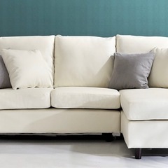 3人がけソファー(中古)🤍ホワイト🤍