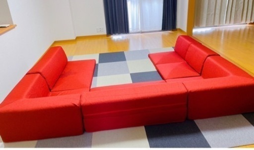 組み替え自由 ローソファ （写真は2セット分）