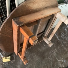 レトロ円卓脚たたみ可能の画像
