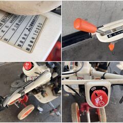美品 三菱 農用トラクター カゴ車輪付き 耕運機 マイミニ MM256/MM257 最大出力1.8kw 2.5PS 管理機 農機具 管理機の画像