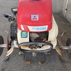 美品 三菱 農用トラクター カゴ車輪付き 耕運機 マイミニ MM256/MM257 最大出力1.8kw 2.5PS 管理機 農機具 管理機の画像