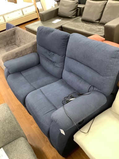 電動ソファ　2人掛け　ニトリ　ネイビー　動作確認済　22,000円