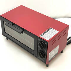 ss6713　ツインバード オーブントースター TS-4035R レッド 860W 単機能 トースター トースト 2枚 赤 タイマー15分 シンプル コンパクト トースター 中古の画像