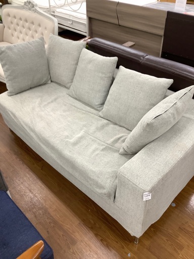 2人掛けソファ　グレー　11,000円