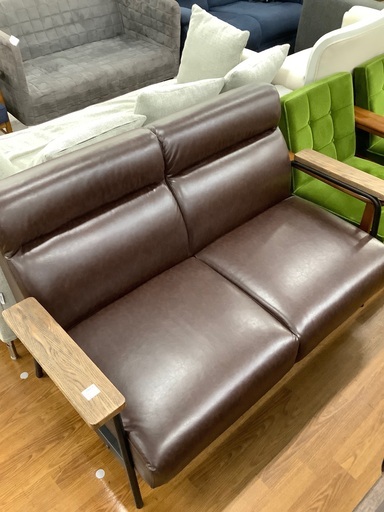 2人掛けソファ　マナベインテリアハーツ　アフタヌーン　ブラウン　14,300円