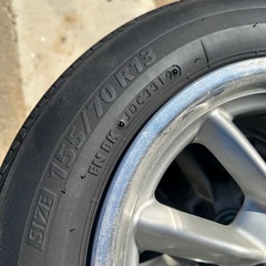アルミタイヤ　155/70 R13 年式2019
