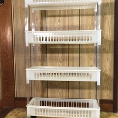 受け渡し終了しました！　キャスター付　すき間ワゴン