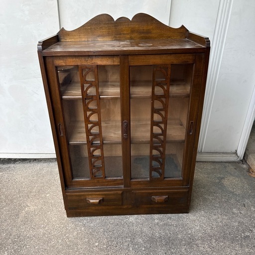 アンティークガラス棚