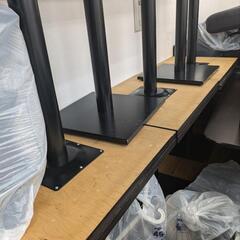 値下げしました　テーブル　店舗用テーブル　飲食店　木目調　ブラック　ブラウン　ダイニングテーブルの画像