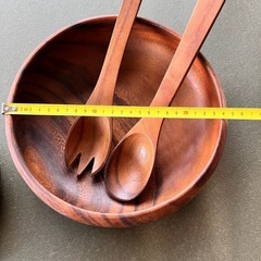 木皿 サラダボウル トングの画像