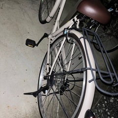 自転車　27インチ　ベージュの画像
