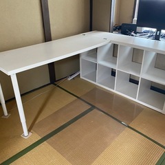 IKEA シェルフ付デスク 