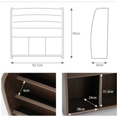 絵本ラック　ナチュラルの画像