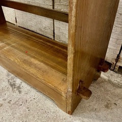 【武蔵小山店】 古書棚 本棚　ブックシェルフ　シェルフ　古書棚　昭和　レトロ　ビンテージ　大きい　什器　店舗　ラック　杉　無垢　日本製　希少　検　くさび　楔の画像