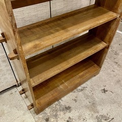 【武蔵小山店】 古書棚 本棚　ブックシェルフ　シェルフ　古書棚　昭和　レトロ　ビンテージ　大きい　什器　店舗　ラック　杉　無垢　日本製　希少　検　くさび　楔の画像