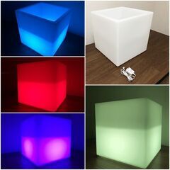 光る収納ブロックLEDファニチャー　防水・装飾・電飾RGB　光るオブジェ間接照明　光る家具シリーズ動作確認済み/傷物・アウトレットの画像
