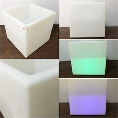 光る収納ブロックLEDファニチャー　防水・装飾・電飾RGB　光るオブジェ間接照明　光る家具シリーズ動作確認済み/傷物・アウトレットの画像