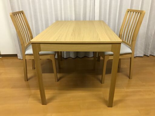 IKEA イケア EKEDALEN ダイニングテーブル伸長式　椅子2+2脚セット
