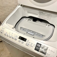 《売約済》【武蔵小山店】  乾燥機能付き 洗濯機 シャープ SHARP 縦型洗濯乾燥機 洗濯5.5kg/乾燥3.5kg ES-TX5D 洗濯乾燥機の画像