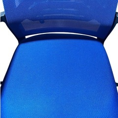 オフィスチェア メッシュ 高さ調整可能 軽量 ブルーの画像