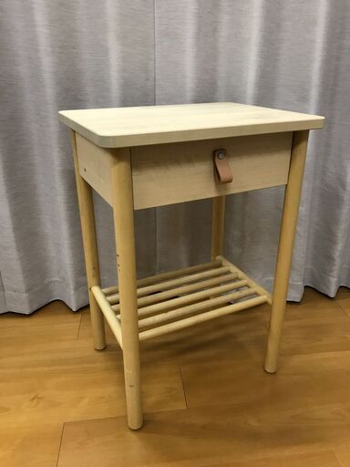 IKEA BJÖRKSNÄS ビョルクスネース サイドテーブル, バーチ, 48x38 cm