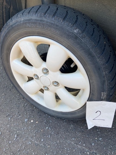 ラパン純正ホイール白　155/65R14