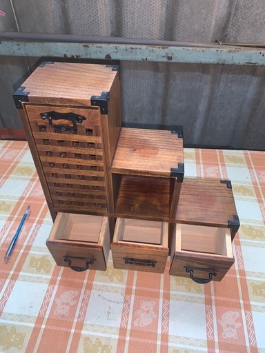 小引き出し　木製　ミニサイズ階段箪笥