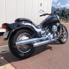 値下げ❗️予備検査付！YAMAHA ドラックスター400 VH01J 機関良好　フロントフォークOH 艶あり　ブラックパール　タイヤ2021年製 消耗品交換済みの画像